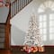 6ft. Pre-Lit Acacia Flocked Artificial Christmas Tree, Clear Lights